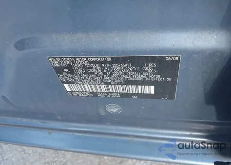 2008 Toyota Rav4 Base V6 from USA, damaged, VIN JTMBK33V385068416